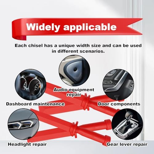 4Pcs Plastic Chisel Scraper, Non-Marring Vehicle Wheel Weight Remover Tool - Image 5