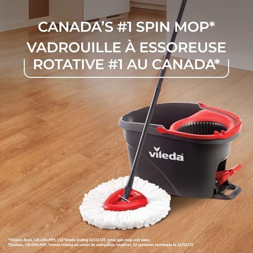 Vileda EasyWring Microfibre Spin Mop & Bucket Floor Cleaning System - Image 2