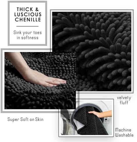 Hearth & Harbor Bathroom Rugs, Chenille Bath Mat - Image 7