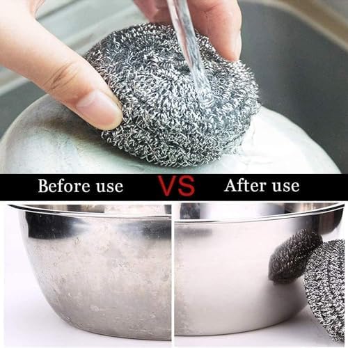 Stainless Steel Scouring Pads, 20 Pack, Heavy Duty Kitchen Scrubbers - Image 5
