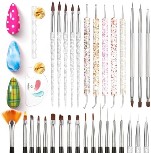 Beetles 31pcs Nail Art Brushes, Dotting Tools, Nail Art Pens, Dust Brush by beetlesGelPolish