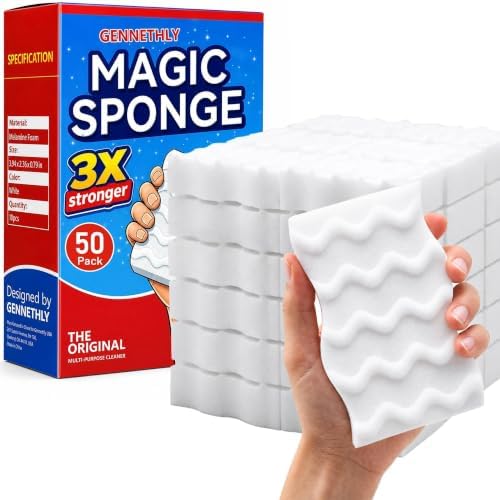3X Density Magic Sponge Eraser, 50 Pack Cleaning Sponge by Unknown