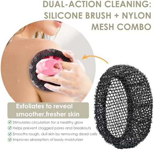 INNERNEED Body Shower Exfoliating Net Sponge Mesh Case Cover - Image 5