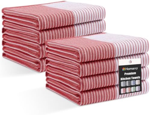 Homaxy Premium 100% Cotton Kitchen Towels 18"x28", 8 Pack by Homaxy