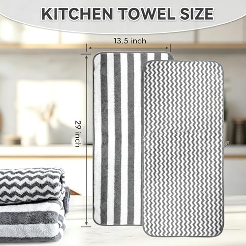 Microfiber Cleaning Cloths, 6 Pack Kitchen Towels & Dish Towels - Image 3