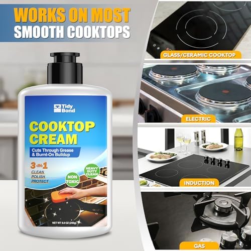 Glass Cooktop Cleaner & Polish Kit, Removes Burnt-On Food & Grease, 8.8 oz - Image 6