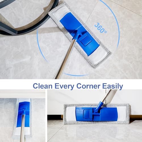 17" Microfiber Mop for Hardwood Floor Cleaning, Mops - Image 5