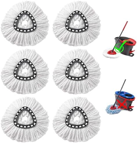 6Pcs Spin Mop Refills Compatible by HANDRERLEE