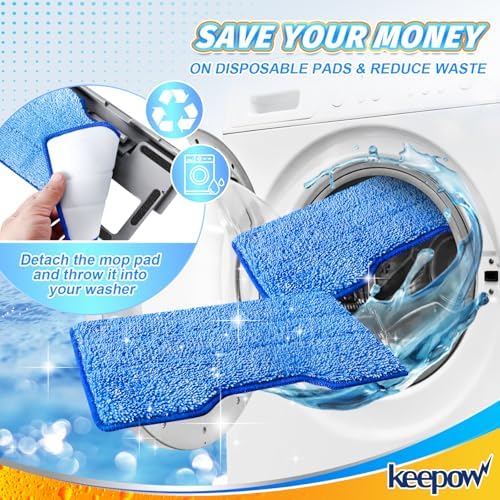 KEEPOW Reusable Mop Pads Refills Replacement Compatible - Image 6