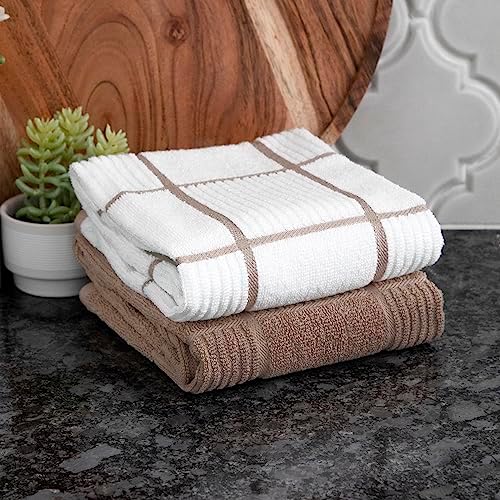 T-Fal Solid & Checked Parquet Kitchen Towels: Highly Absorbent, Super Soft Long - Image 5