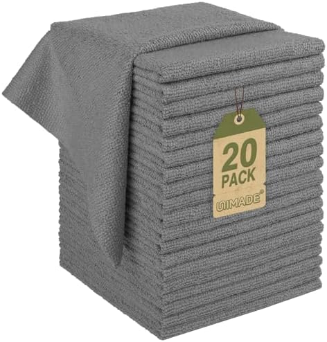 UNIMADE Microfiber Cleaning Cloth, 20 Pack Reusable Microfiber Towels by Unimade