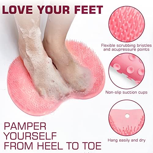 Shower Foot Scrubber Mat Back Washer Back Exfoliating Bath Wash Pad Wall - Image 2