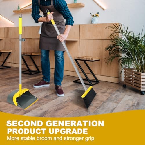 Broom and Dustpan Set with 54 Inch Long Handle - Image 7