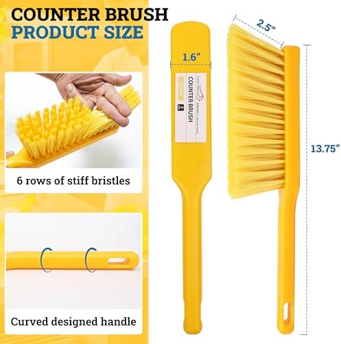 KLEEN HANDLER 13.75" Counter Brush, Handheld Cleaning Brush, 6 Pack - Image 2