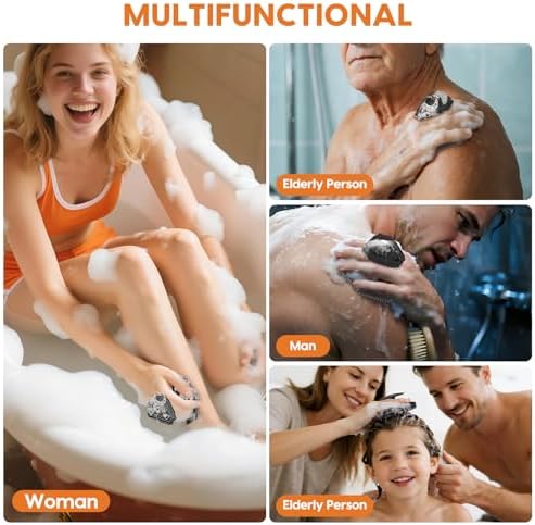 Silicone Body Scrubber, Non-Slip Handheld Cleansing Brush, Rich Foam, Deep - Image 6