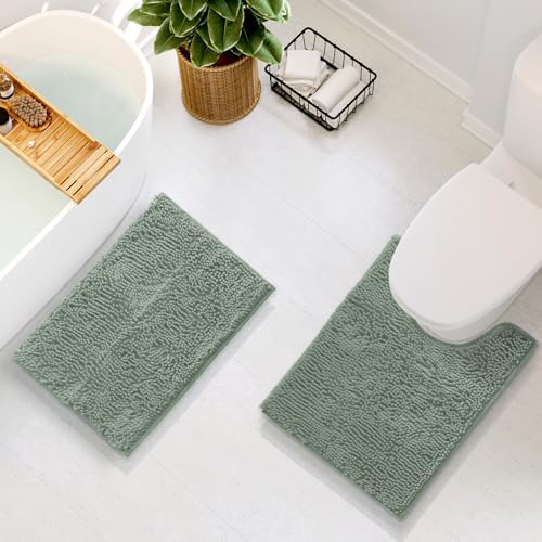 Hearth & Harbor Bathroom Rugs, Chenille Bath Mat - Image 2
