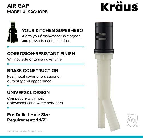 KRAUS Dishwasher Air Gap in Oil Rubbed Bronze - Image 4