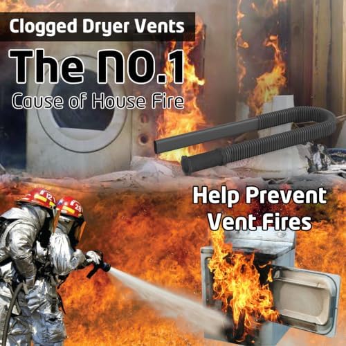 PetOde 5Pack Dryer Vent Cleaner Kit Vacuum Hose Attachment Black 31.5" - Image 7