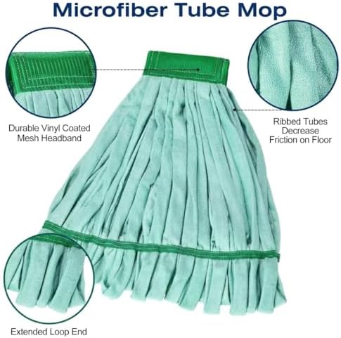 Matthew Cleaning Microfiber Tube Mop Heavy Duty Mop Head Replacement, Excellent - Image 2