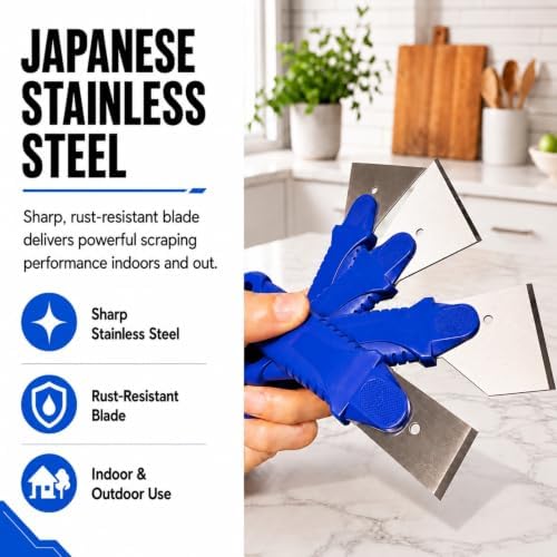 ALLEX Scraper Tool 2.3" Mini Hand Tool, Japanese Stainless Steel Blade - Image 3