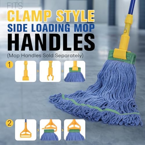Matthew Cleaning Commercial Mop Head Replacement, 5 Inch Wide Headband - Image 4