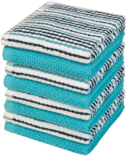 Bumble Dish Cloths 8-Pack, 100% Cotton Kitchen Towels by BumbleTowels