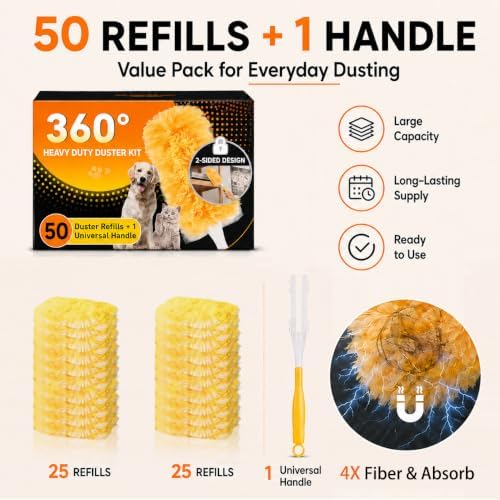 Duster Refills for Swiffer Duster, 4X Microfibers, Disposable Multi-Surface - Image 2