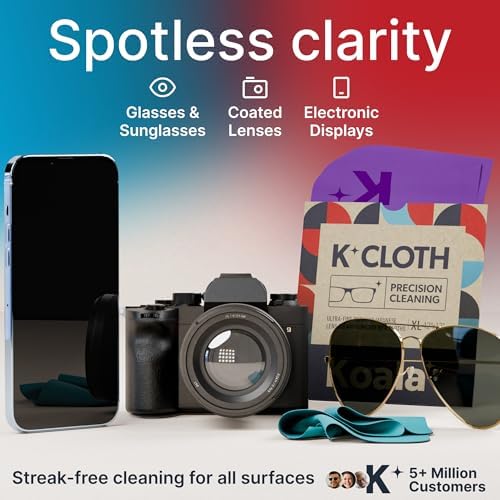 Koala Lens Cleaning Cloth | Japanese Microfiber | Blue & Purple - Image 2