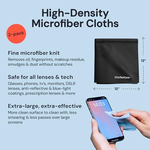 Elite Tech Gear Microfiber Cleaning Cloths - Image 2