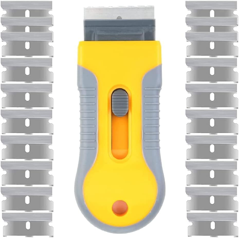 Razor Blade Scrape with 20pcs Extra Blades, Scraper Tool, Razor Blade by SRTXJUZD