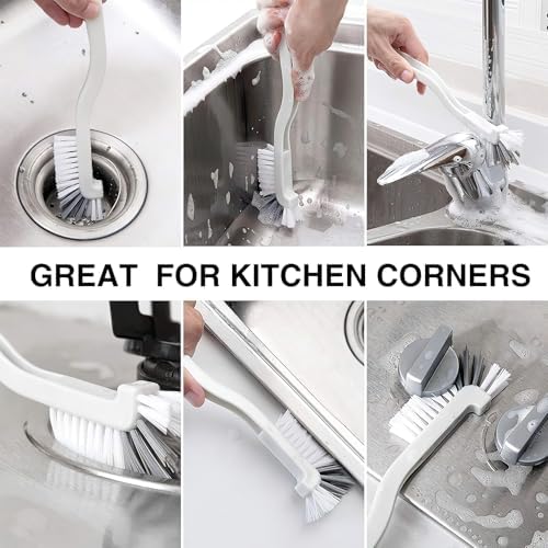 GTOTd Kitchen Right Angle Scrub Grout Small Cleaning Brush（2 Pack） - Image 4