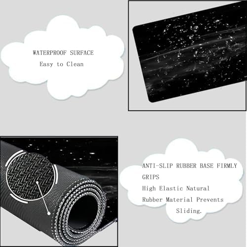 Cloud Mouse Pad Keyboard Wrist Rest 4PCS Extended Large Galaxy Desk Mat Pad Set - Image 3