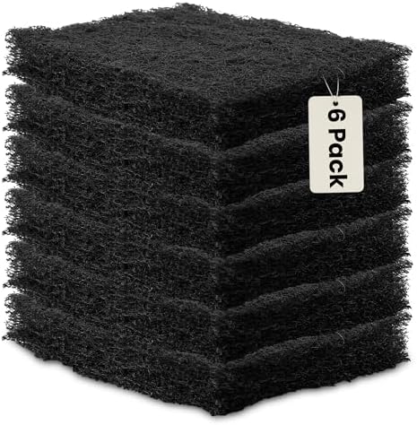 Harrier Hardware 6-Pack High Density Scouring Pads 6 x 4 Inch Black by HarrierHardware