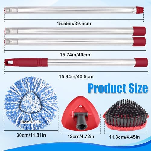 Mop Heads Replacements, Mop Handle, Scrub Brush, Base - Image 2