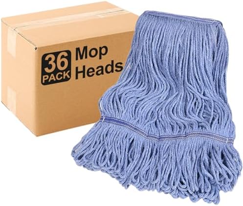36 Pack Commercial Mop Head Replacement, Heavy Duty Mop Head Commercial by HiBaby