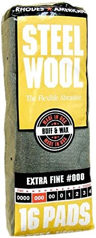 Homax - 33873161011 Steel Wool, Extra Fine Grade #000, 16 Pads by Homax