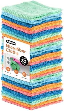 Superio Microfiber Cleaning Cloths Color-Coded by Superio