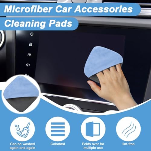 BFXM Car Screen Cleaner, 4.1''×4.1'' Blue Microfiber Dashboard Wipes - Image 5
