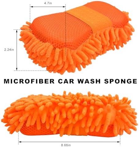 Microfiber Car Wash Sponge, Scratch-Free Vehicle Washing Mitt - Image 2