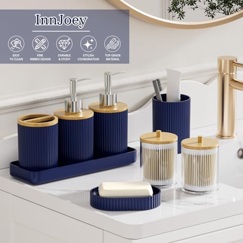 Navy Blue Bathroom Accessories Set - Image 4