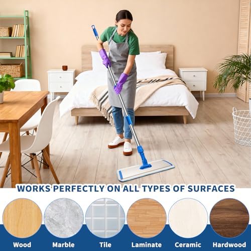 18" Professional Microfiber Mop Floor Cleaning, Flat Mop - Image 7