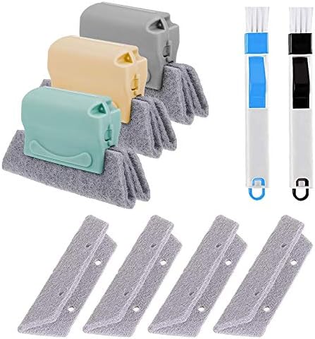 Magic Window Track Cleaner, Window Groove Cleaning Brush Tools Set by RustFreeBrightColorsDurableandNotFade