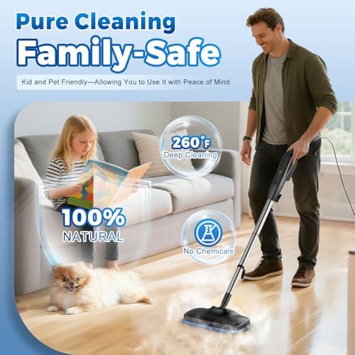 Fast Heating & Heavy Duty Detachable Steam Mop Cleaner - Image 4