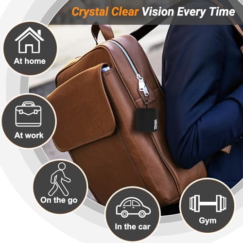 2 Sided Glasses Cleaner & Polishing Cloths, Portable Microfiber Glasses - Image 6