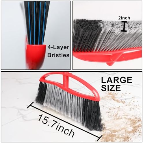 15.7" Heavy Duty Outdoor Broom, Adjustable Handle - Image 3