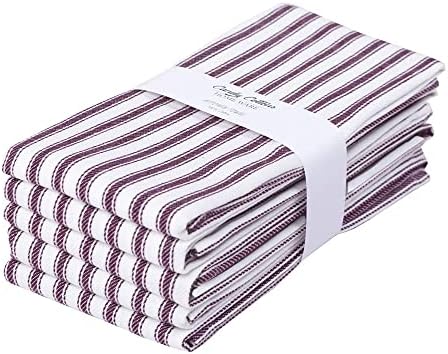 Stripe Kitchen Towels Decor Hanging Loop Tea Dish Towels Boho Absorbent Festive by CandyCottons
