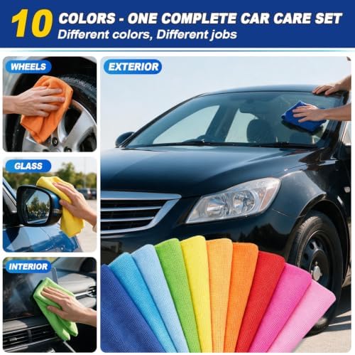HOMEXCEL Microfiber Cleaning Cloth 100 PK, Towels - Image 2