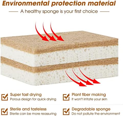 GREENTH PRO 10 Pack Nature Dish Sponge - Image 4