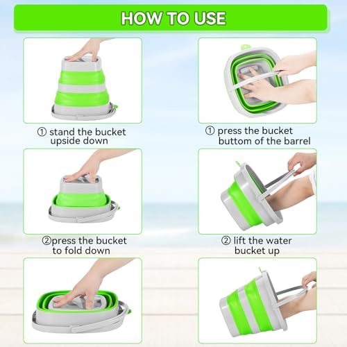 2 Pack 2.6 Gallon Collapsible Plastic Buckets - Image 6