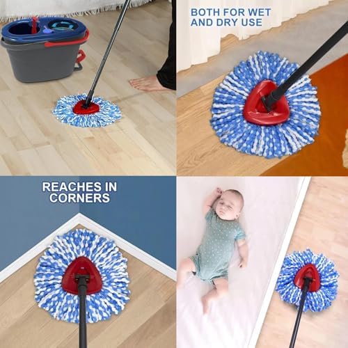 6 Pack Spin Mop Replacement Heads Compatible - Image 3